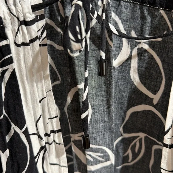 La Blanca Women One Size Kimono Swimwear CoverUp Black Moonlit Silhouette - Picture 9 of 15